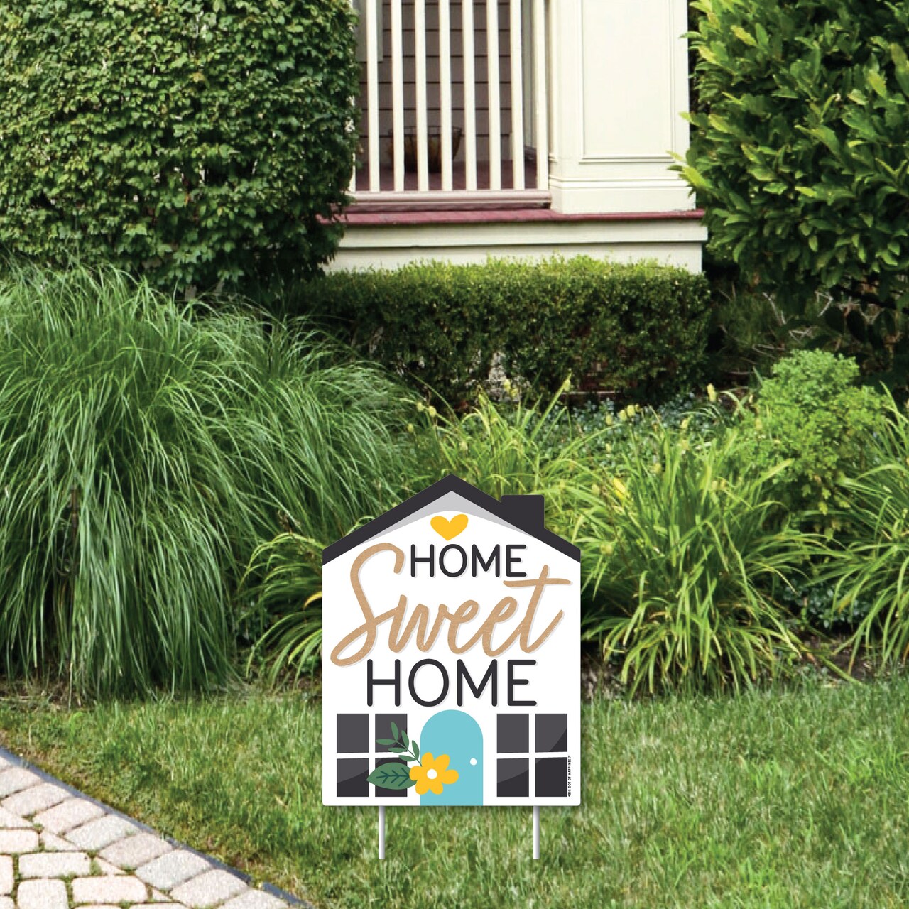 Big Dot of Happiness Welcome Home Housewarming - Outdoor Lawn Sign - New Sweet Home Yard Sign - 1 Piece